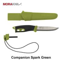 Туристический нож MORAKNIV Companion Spark Green с огнивом Зелен .