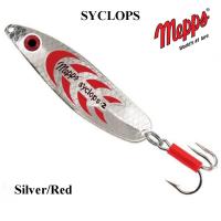Vizulis šūpojošais Mepps Syclops Silver/Red 12 g