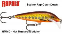 Vobleris Rapala Scatter Rap CountDown Hot Mustard Muddler 7 cm