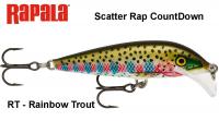 Vobleris Rapala Scatter Rap CountDown Rainbow Trout 7 cm
