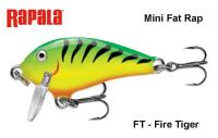 Voblers RAPALA Mini Fat Rap MFR03FT Fire Tiger 3 cm