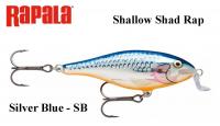 Voblers Rapala Shallow Shad Rap Silver Blue 5 cm