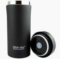 Металлическая термокружка Web-tex чёрная 330мл .