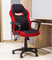 Datorkrēsls Camaro Relax Platums: 59 cm, Materiāls: metāls + plastmasa, Dziļums: 49 cm, Augstums: 106 cm, Sēdvietas augstums: 44 cm, Sēdvietas maksimālais augstums: 54 cm, Ar roku balstiem: 1, Uz riteņiem: 1, Apdares materiāls: audums, Šūpošanas mehānisms: 1, Krāsa: sarkans