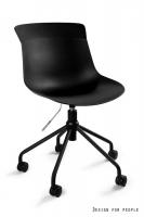 Datorkrēsls Easy Office Platums: 46.5 cm, Materiāls: plastmasa, Dziļums: 55 cm, Sēdekļa dziļums: 42.5 cm, Augstums: 80 cm, Maksimālais augstums: 86 cm, Sēdvietas augstums: 46 cm, Sēdvietas maksimālais augstums: 52 cm, Uz riteņiem: 1, Krāsa: melns