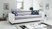Dīvāns Baltico Premium Sofa Standard Dziļums: 99 cm, Guļamvietas platums: 127 cm, Platums: 236 cm, Maksimālais augstums: 100 cm, Maksimālais dziļums: 100 cm, Augstums: 83 cm, Sēdvietas augstums: 46 cm, Sēdvietas dziļums: 58 cm, Guļamvietas garums: 195 cm, Pildījums: Falista + augstas kvalitātes putas (porolons), Apdare: audums + eko āda, funkcija "Relax": 1, Ar papildu spilveniem: 1, Dīvāna tips: taisni dīvāni, izvelkamie: 1, Auduma numurs: Sawana 84 + EKJ-01, Krāsa: gaiši pelēks + balts