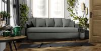 Dīvāns Grey Sofa standard Dziļums: 85 cm, Guļamvietas platums: 140 cm, Platums: 206 cm, Augstums: 100 cm, Sēdvietas augstums: 38 cm, Sēdvietas dziļums: 60 cm, Guļamvietas garums: 194 cm, Pildījums: Bonell atsperes + putas (porolons), Apdare: audums, Ar papildu spilveniem: 1, Dīvāna tips: taisni dīvāni, Ar veļas kasti: 1, izvelkamie: 1, Auduma numurs: Paros 06, Izvilkšanas mehānisms: Automāts DL, Krāsa: grafīts