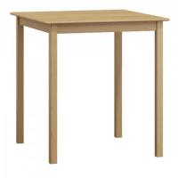 Galds STR 2 Platums: 75 cm, Garums: 75 cm, Augstums: 75 cm, Materiāls: dabīgs koks (priede), Virsma: mātets, Forma: taisnstūra, Krāsa: priede