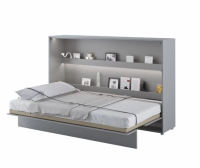 Gulta Basic Concept Horizontal LED ar stelāžu Guļamvietas platums: 120 cm, Guļamvietas garums: 200 cm, stelāžas tips: koka, Dziļums: 46 cm, Platums: 148 cm, Garums: 211 cm, Augstums: 138 cm, Matrača nepieciešamais augstums: 18 cm, Ar resti: 1, Ar LED: 1, Izgatavošanas materiāls: LKSP, Ar pacelšanas mehānismu: 1, Krāsa: pelēks