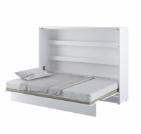 Gulta Basic Concept Horizontal LED ar stelāžu Guļamvietas platums: 140 cm, Guļamvietas garums: 200 cm, stelāžas tips: koka, Dziļums: 46 cm, Platums: 168 cm, Garums: 211 cm, Augstums: 158 cm, Matrača nepieciešamais augstums: 18 cm, Ar resti: 1, Ar LED: 1, Izgatavošanas materiāls: LKSP, Ar pacelšanas mehānismu: 1, Krāsa: balts