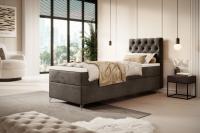 Gulta Chester 80x200 Basic Bonell Boxspring Standard Guļamvietas platums: 80 cm, Guļamvietas garums: 200 cm, Platums: 80 cm, Garums: 208 cm, Augstums: 111 cm, Apdares materiāls: audums, Augstums no grīdas līdz matracim (min): 54 cm, Ar matraci: 1, Kontinentālas: 1, Auduma nosaukums: Monolith 15, Krāsa: brūns