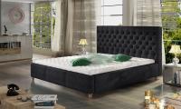 Gulta Chester Basic Standard ar stelāžu Guļamvietas platums: 120 cm, Guļamvietas garums: 200 cm, stelāžas tips: Easypack, Platums: 138 cm, Garums: 223 cm, Augstums: 106 cm, Apdares materiāls: audums, Ar resti: 1, Auduma nosaukums: Kronos 07, Krāsa: melns