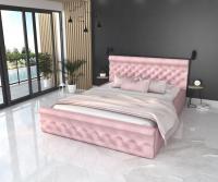 Gulta Chicago Basic Standard ar stelāžu Guļamvietas platums: 160 cm, Guļamvietas garums: 200 cm, stelāžas tips: koka, Platums: 173 cm, Garums: 212 cm, Augstums: 98 cm, Apdares materiāls: audums, Ar veļas kasti: 1, Augstums no grīdas līdz matracim (min): 38 cm, Ar resti: 1, Auduma nosaukums: Trinity 19, Ar pacelšanas mehānismu: 1, Krāsa: gaiši rozā