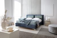Gulta Grenada Basic Standard ar stelāžu Guļamvietas platums: 180 cm, Guļamvietas garums: 200 cm, stelāžas tips: Easypack, Platums: 224 cm, Garums: 223 cm, Augstums: 106 cm, Apdares materiāls: audums, Ar resti: 1, Auduma nosaukums: Terra 76 + 72, Krāsa: zils + zaļš