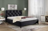 Gulta Kasandra Premium Standard ar stelāžu Guļamvietas platums: 160 cm, Guļamvietas garums: 200 cm, stelāžas tips: metāla, Platums: 175 cm, Garums: 220 cm, Augstums: 108 cm, Apdares materiāls: audums, Ar veļas kasti: 1, Ar resti: 1, Auduma nosaukums: Fresh 17, Ar pacelšanas mehānismu: 1, Krāsa: melns