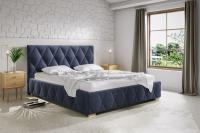 Gulta Trivio Basic Standard ar stelāžu Guļamvietas platums: 180 cm, Guļamvietas garums: 200 cm, stelāžas tips: Easypack, Platums: 198 cm, Garums: 223 cm, Augstums: 106 cm, Apdares materiāls: audums, Ar resti: 1, Auduma nosaukums: Matt Velvet 79, Krāsa: zils