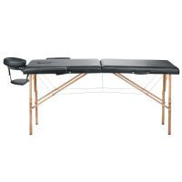 Kosmetologu kušete BS-523 Platums: 60 cm, Garums: 185 cm, Augstums: 62 cm, Maksimālais augstums: 83 cm, Apdare: eko āda, Manuālā : 1, Krāsa: melns