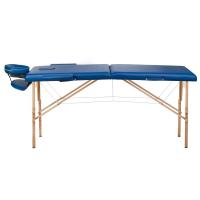 Kosmetologu kušete BS-523 Platums: 60 cm, Garums: 185 cm, Augstums: 62 cm, Maksimālais augstums: 83 cm, Apdare: eko āda, Manuālā : 1, Krāsa: zila