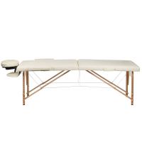 Kosmetologu kušete BS-523 Platums: 60 cm, Garums: 185 cm, Augstums: 62 cm, Maksimālais augstums: 83 cm, Apdare: eko āda, Manuālā : 1, Krāsa: krēma