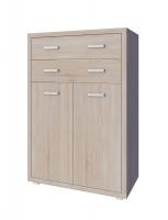 Kumode Margaret MA-K4 Platums: 85 cm, Dziļums: 41 cm, Augstums: 125 cm, Ar durtiņām: 1, Ar atvilktnēm: 1, Izgatavošanas materiāls: KSP, Virsma: mātēta, Durtiņu skaits: 2, Atvilktņu skaits: 2, Krāsa: ozols sonoma