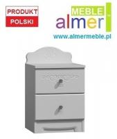 Naktsgaldiņš Magic 18 Virsma: matēta, Platums: 40 cm, Dziļums: 40 cm, Augstums: 67 cm, Izgatavošanas materiāls: MDF + LKSP + finieris + PVH, Atvilktņu skaits: 2, Ar atvilktnēm: 1, Krāsa: balts