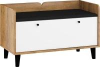 Pufs Dolce DOL-22 Black Platums: 90 cm, Korpusa krāsa: ozols burgund, Elementu krāsa: balts + melns, Augstums: 54 cm, Materiāls: KSP + koks