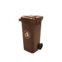 Sadzīves atkritumu konteineris Container 120L Augstums: 94.6 cm, Platums: 56 cm, Dziļums: 46.5 cm, Izgatavošanas materiāls: HDPE, Ietilpība: 120 l, Svars: 7.2 kg, Krāsa: brūns