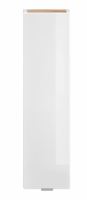 Vannas istabas skapītis Capri White 830 Virsma: matēta + spīdīga, Platums: 20 cm, Augstums: 75 cm, Dziļums: 16 cm, Korpusa krāsa: balts, Materiāls: MDF + LKSP, Elementu krāsa: zelta ozols, Sienas: 1, Ar spoguli: nē