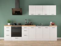 Virtuves komplekts Junona Line 300 Gloss Materiāls : MDF + LKSP plātne, Elementu skaits: 8, Virsma: Matēta + spīdīga, Korpusa krāsa: balts, Platums: 300, Elementu krāsa: balts, Dziļums: 47