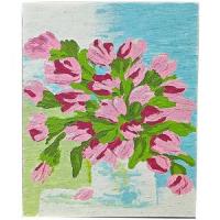 Kvarca smilšu tekstūras krāsošana pēc numuriem "Tulips" 40x50cm