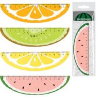 Lineāls 15cm "Fruit" koka