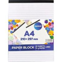 Maināmais papīru bloks A4 līniju 20lp. 70g/m2