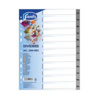 Sadalītājs A4 "Jan-Dec" 0.13mm FOROFIS