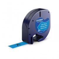 DYMO LetraTag plastmasas lente 12 mm x 4 m / melna uz zila (S0721600)