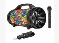 Bluetooth bezvadu skaļrunis ar Mikrofonu, Micro SD / Karaoke / AUX / USB / 25W