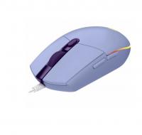 Datorpele spēlēm, datora pele ar 8000 dpi, Logitech G102 Lightsync, violetā krāsā