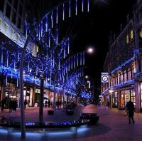 LED meteoru virtene ziemassvētkiem, ''krītošais sniegs'', 5,55cm garums, 288 LED lampiņas, 8 lāstekas, apgaismojums āra apstākļiem, auksti balts, cold white