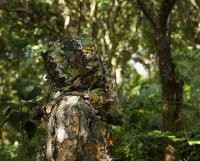 Mednieku / makšķernieku maskēšanās, vajāšanas lapu cepure, sejas maska ''Ghillie suit kamuflāžas galvassega''