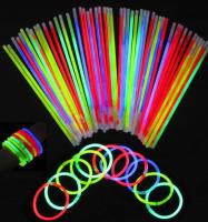 Tumsā spīdošie kociņi, neona nūjiņas '' Glow Stick'', 100 gabalu komplekts