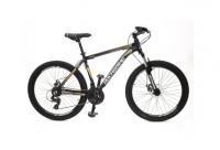 Velosipēds Rocksbike Supreme 4.0 melns ar oranžu, 24 ātrumi
