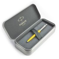 Parker Jotter Originals Yellow Tušinuko dovanų rinkinys metalinėje dėžutėje