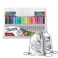 Sharpie Fine 20 spalvų rinkinys su dažų maišeliu