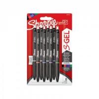 Sharpie S-GEL geliniai rašikliai 8-PACK mėlynos, raudonos, juodos, žalios, violetinės spalvos - 2198778