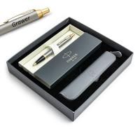 Parker IM Brushed Metal GT lodīšu pildspalva ar gravējumu – 1931670 / korpuss / dāvanu komplekts