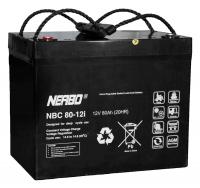 NERBO NBC 80-12i 12V 80Ah AGM neuzturīgs akumulators cikliskai darbībai