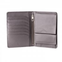 DuDu® Luxury dabīgas ādas pelēks maks Nr.136/10