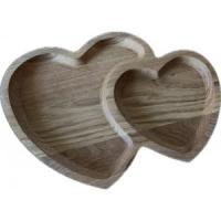 Ēdiena pasniegšnas trauks sirdsformā - ozolkoka. OAK028