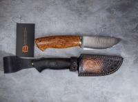 BB Hunting knife 100mm, S390 steel, Karēlijas bērza rokturis