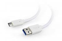 Kabelis Gembird USB-A Male - USB Type-C Male 3m White | CCP-USB3-AMCM-W-10  | 8716309099332