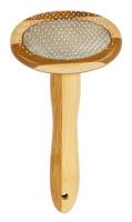 Duvo Plus Bamboo Slicker Brush M, 18cm - bambusa pūku ķemme